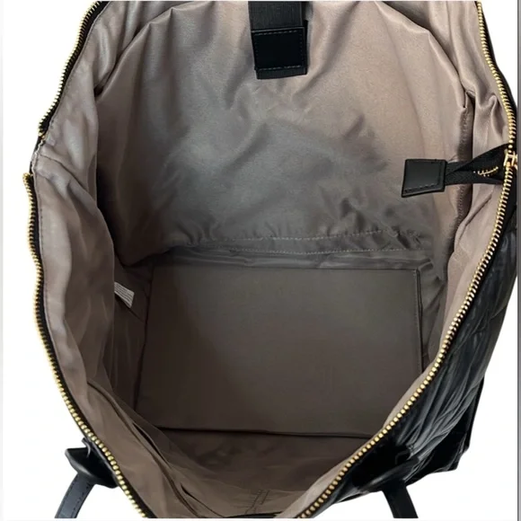 TUTILO QUILTED GRID TOTE BAG WATERPROOF SOFT HIGH CAPACITY WOMENS BLACK COLOR - Picture 10 of 12